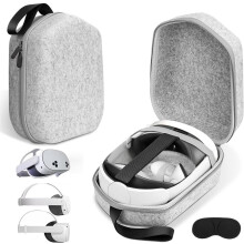 Hard Carrying Case Compatible with Oculus Meta Quest 3S/Quest 3/Quest 2 Official Original/Elite Strap Version VR Headset and Touch Controller Accessor