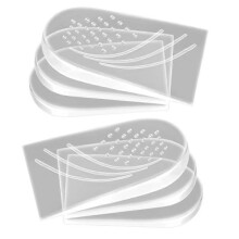 (S) Orthopedic Heel Lift: 2/3 Layer Adjustable for Supination & Over-Pronation, Knee Pain, Bow Legs - Medial & Lateral Wedge Inserts