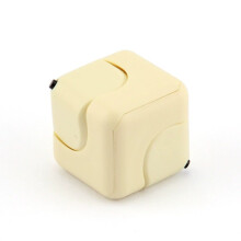 (Yellow) Fidget Cube with Spinner Stress Relief Puzzle Toy 6-Side Mini Square Finger Toy