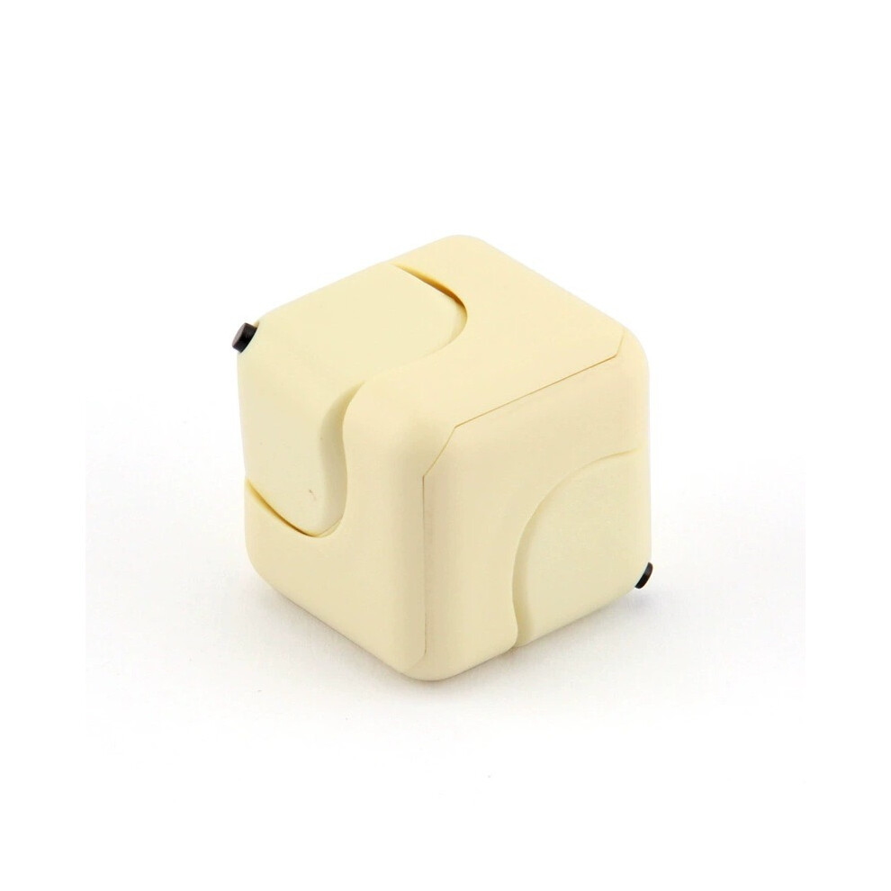Yellow (Yellow) Fidget Cube With Spinner Stress Relief Puzzle Toy 6-Side Mini Square Finger Toy