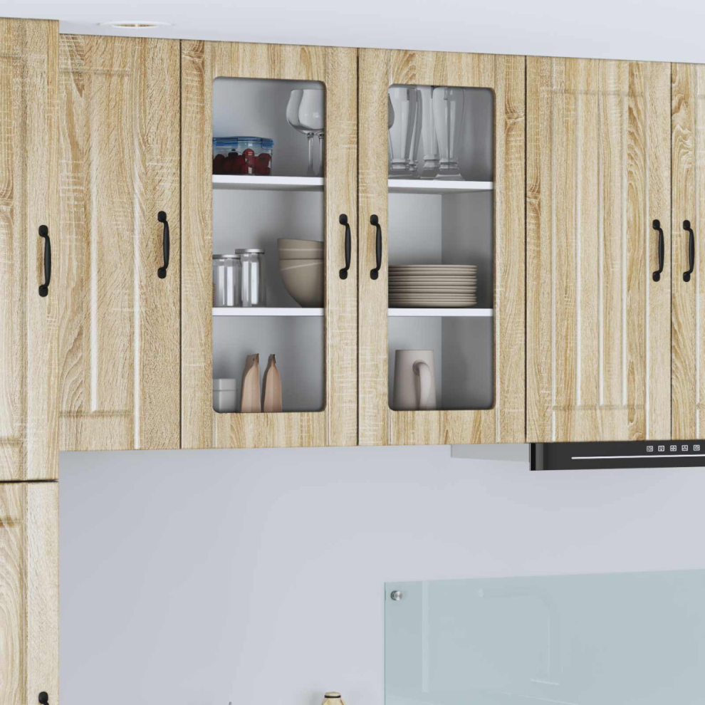Vidaxl Dishwasher Panel Lucca Sonoma Oak 80 X 31 X 80 Cm