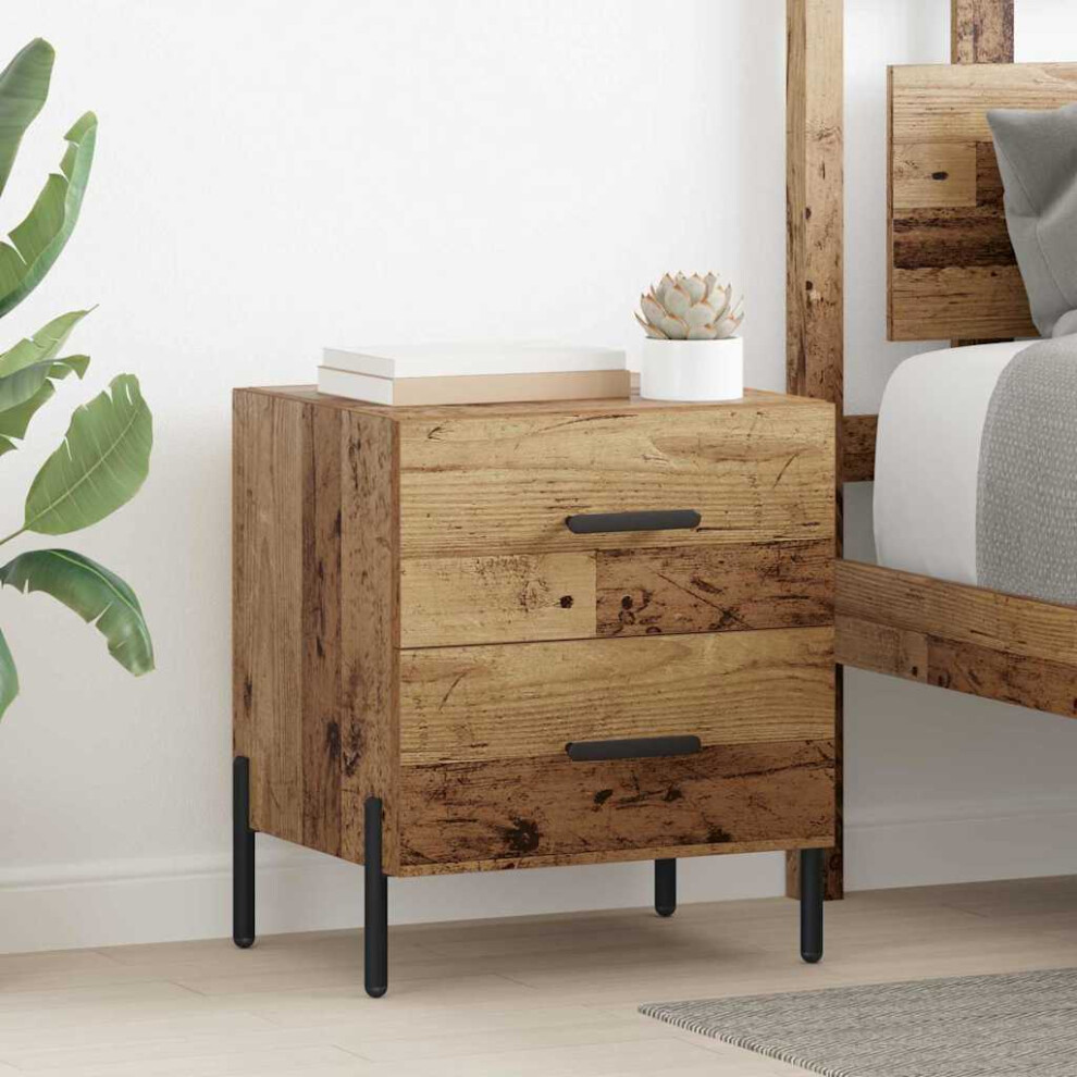 Vidaxl Bedside Cabinet Old Wood 40 X 35 X 47.5 Cm Engineered Wood