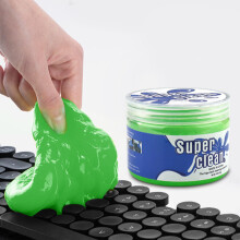 (Green) Magic PC Keyboard Car Dust Dirt Soft Sticky Clean Glue Gum Silica Gel Cleaner