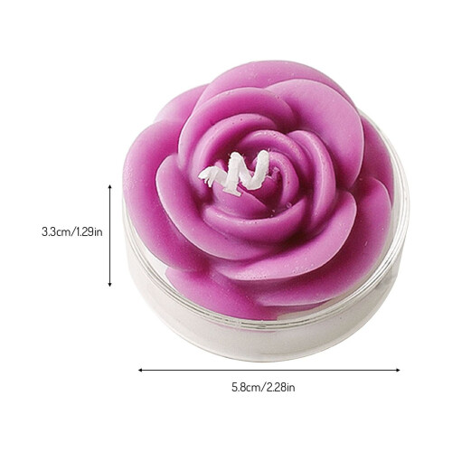 Vela de cera de soja perfumada con forma de rosa – Decoración de mesa 2