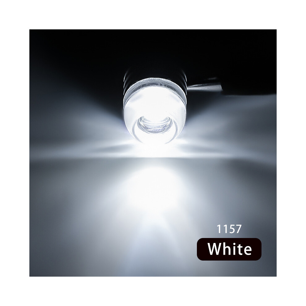 (1157/White) 1156 1157 Cob Bay15d P21 Strobe Led Bulb High Lumen Chips Motorcycle Brake Lamp White 110691665379
