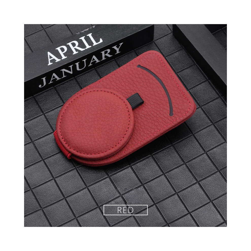 (Red) Car Auto Sun Visor Clip Holder For Glasses Sunglasses Eyeglass Card Bag Bracket Red 110691665522