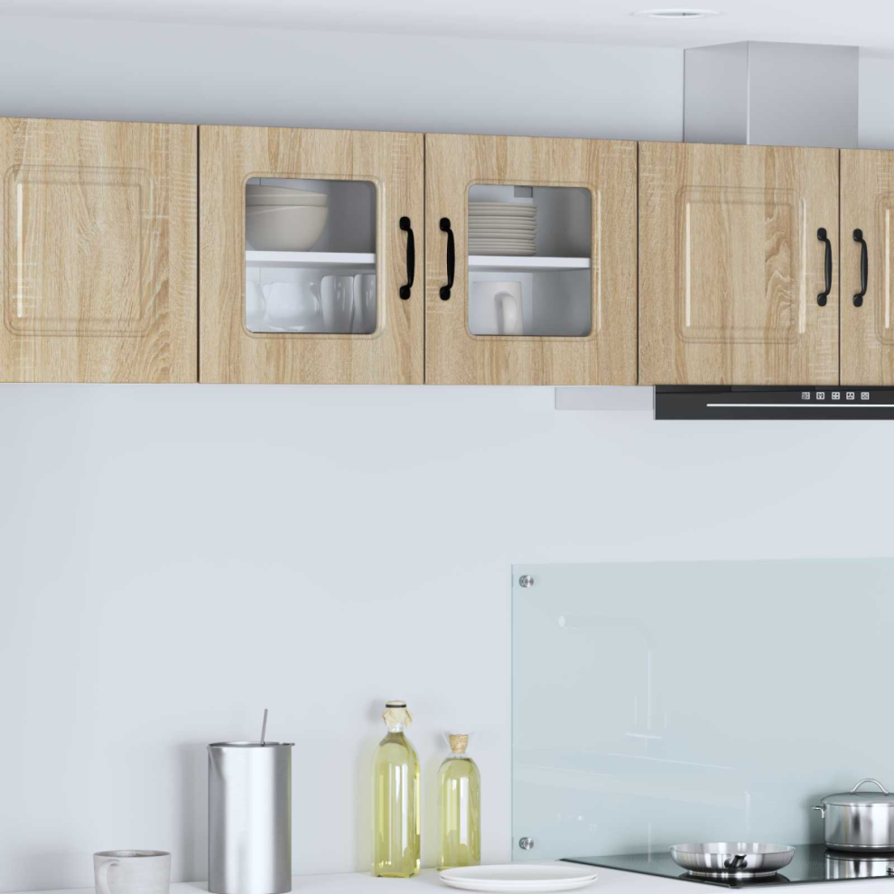 VIDAXL Kalmar 2 Door Wall Kitchen Cabinet - Oak - Image 3