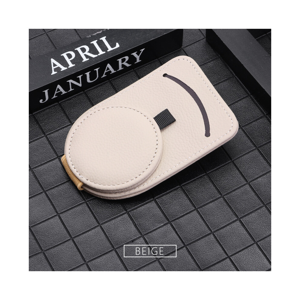 (Beige) Car Sun Visor Clip Holder For Glasses, Sunglasses, Eyeglass & Card Organizer Beige 413590923572