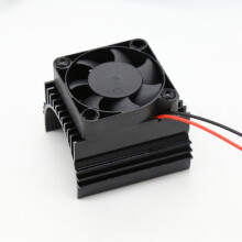 (Black) Motor Aluminum Heat Sink with 40*40mm Fan Cooling Set for 4274/1515 Motors 1/8 Model Electric RC Car Parts