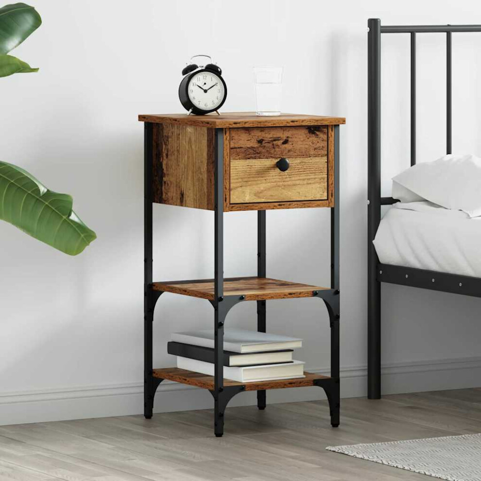 Vidaxl Bedside Cabinet 33.5 X 36 X 70 Cm Engineered Wood Brown
