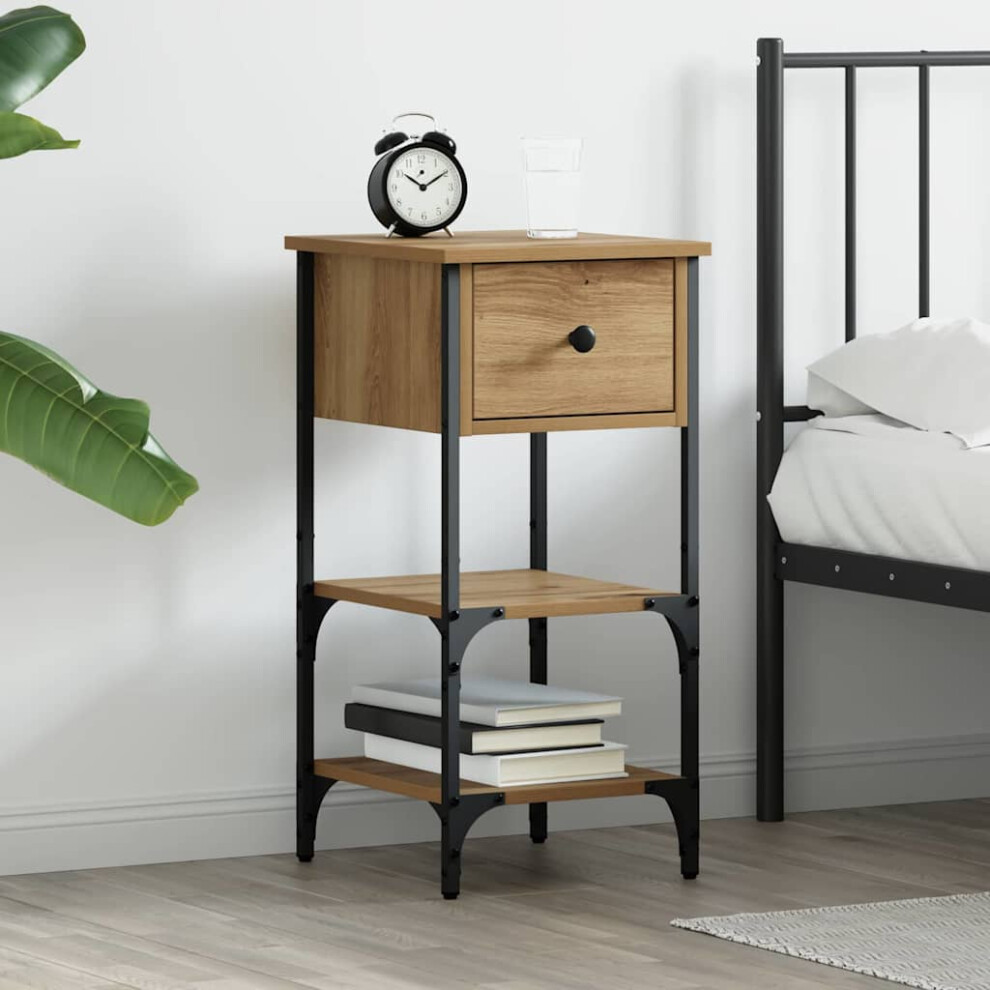 Vidaxl Bedside Cabinet 33.5 X 36 X 70 Cm Engineered Wood Brown