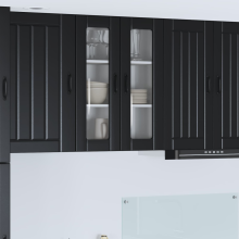vidaXL Dishwasher Panel Lucca Black 60 x 31 x 80 cm Engineered Wood