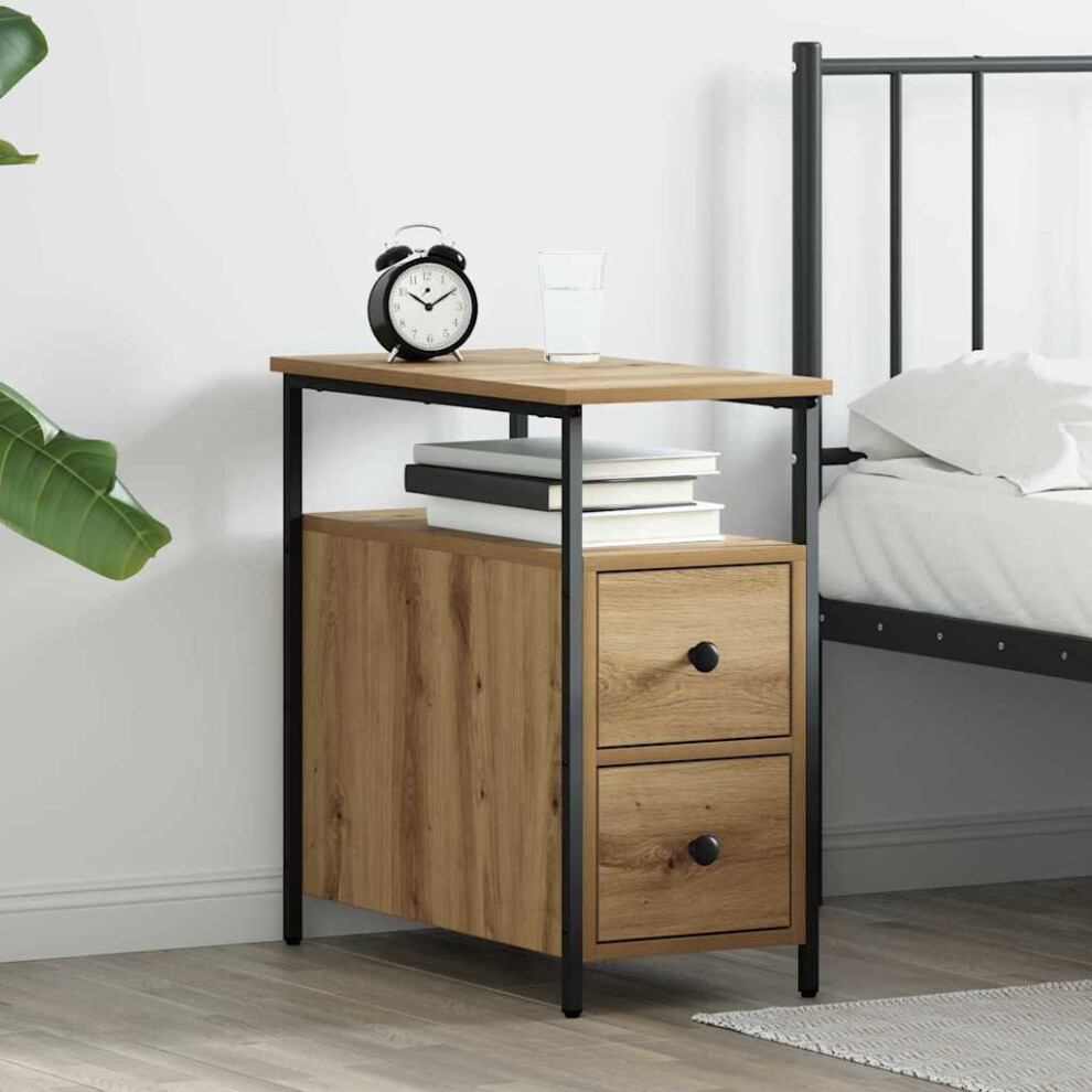 Vidaxl Bedside Cabinet Artisan Oak 30 X 60 X 60 Cm Engineered Wood