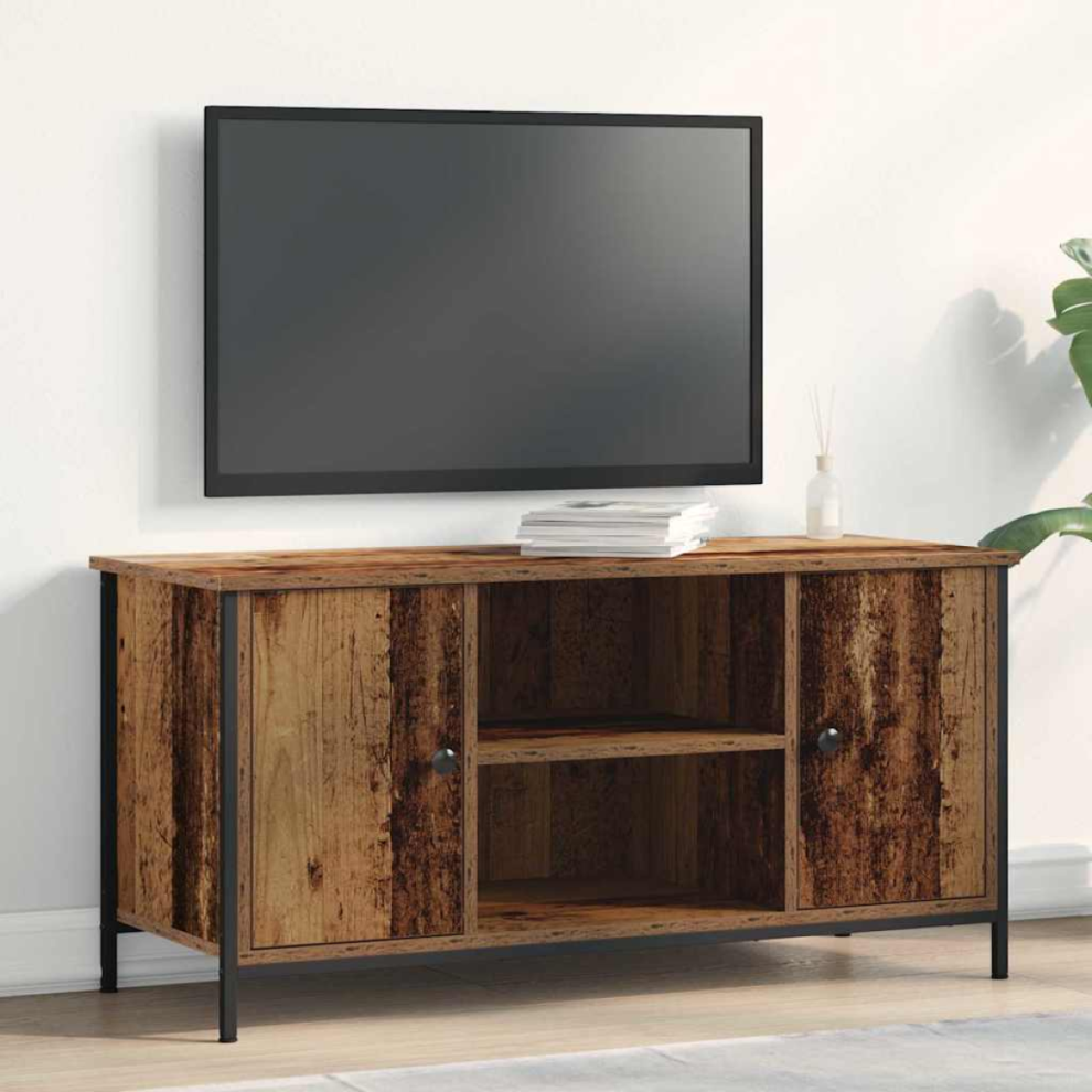 VIDAXL TV Cabinet in Brown, 100 x 40 x 50 cm, Media Storage Console with Engineered Wood Construction for Living Room - Image 2