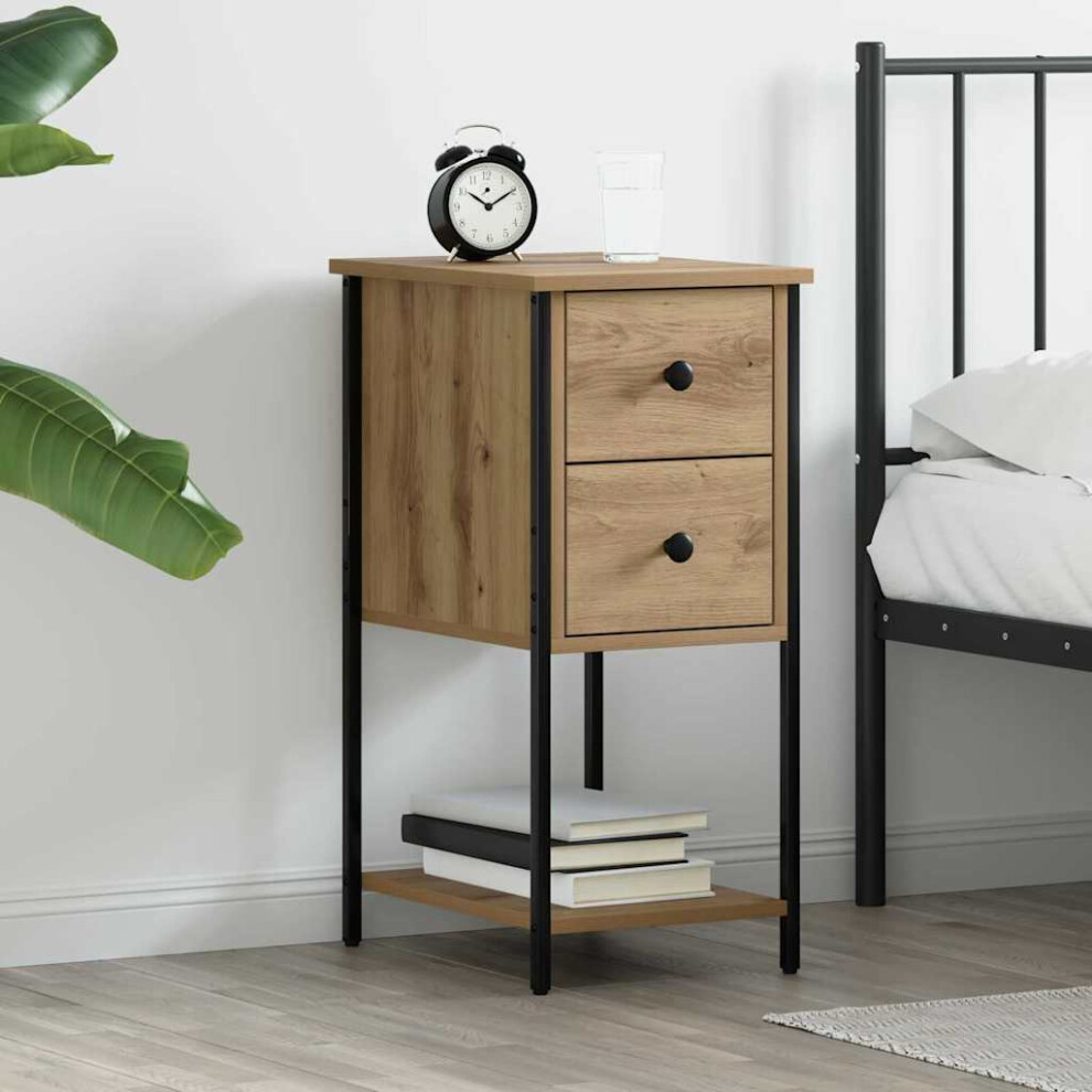 Vidaxl Bedside Cabinet Artisan Oak 32 X 42 X 70 Cm Engineered Wood