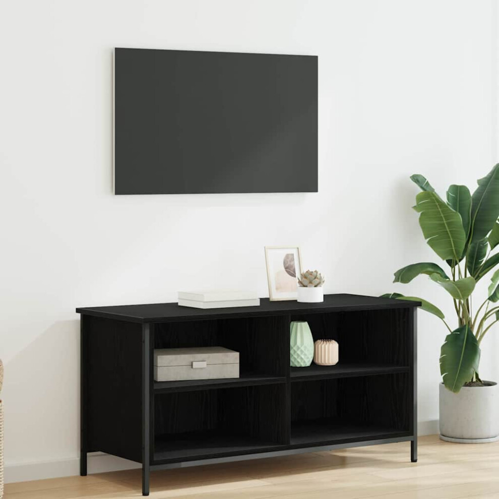 Vidaxl Tv Cabinet Black Oak 100 X 40 X 50 Cm Engineered Wood