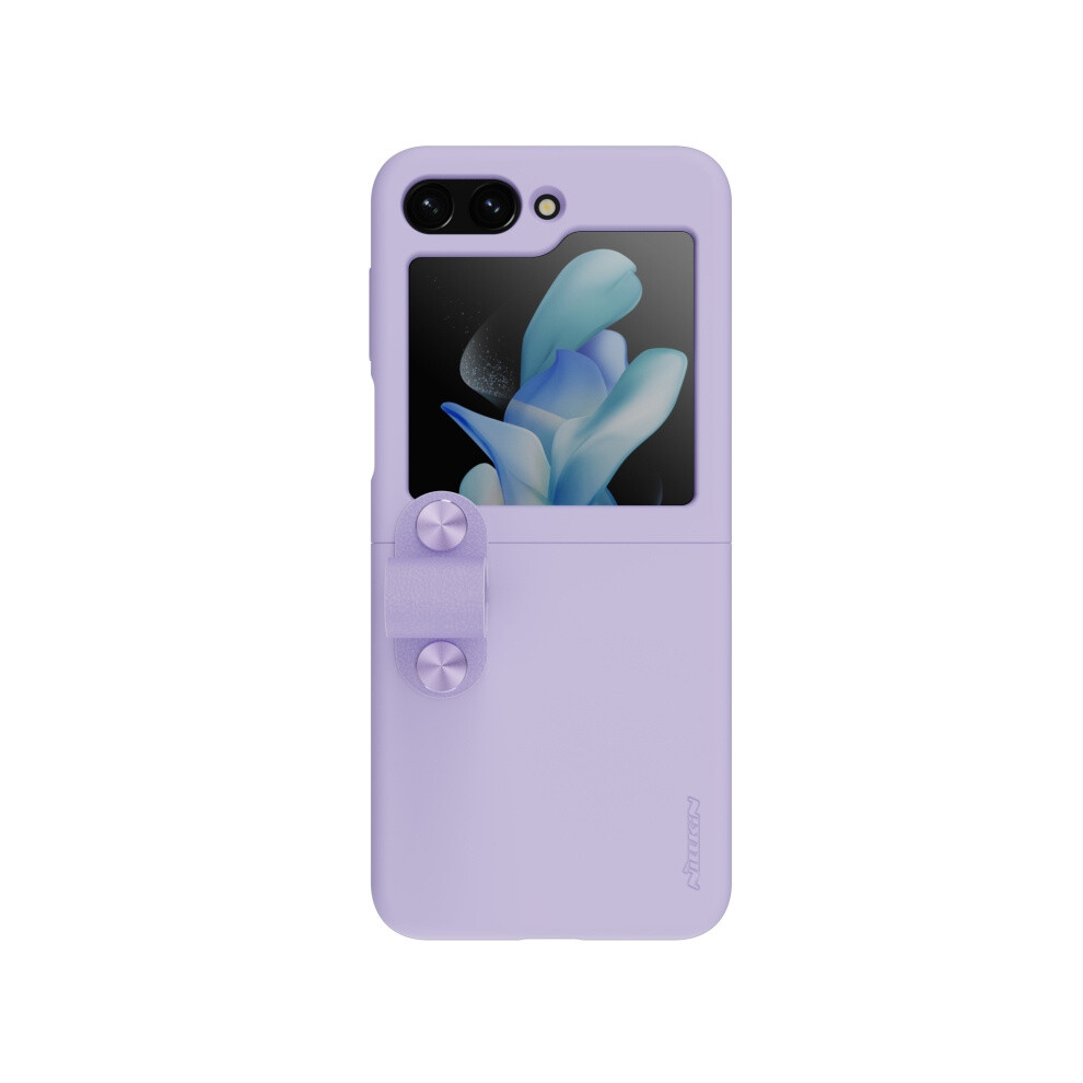 Nillkin Skin-Feel Liquid Silicone Phone Case With Wrist Strap Compatible Gift Samsung Galaxy Z Flip5 (Purple):For Samsung Galaxy Z Flip5 Purple 4194760300893