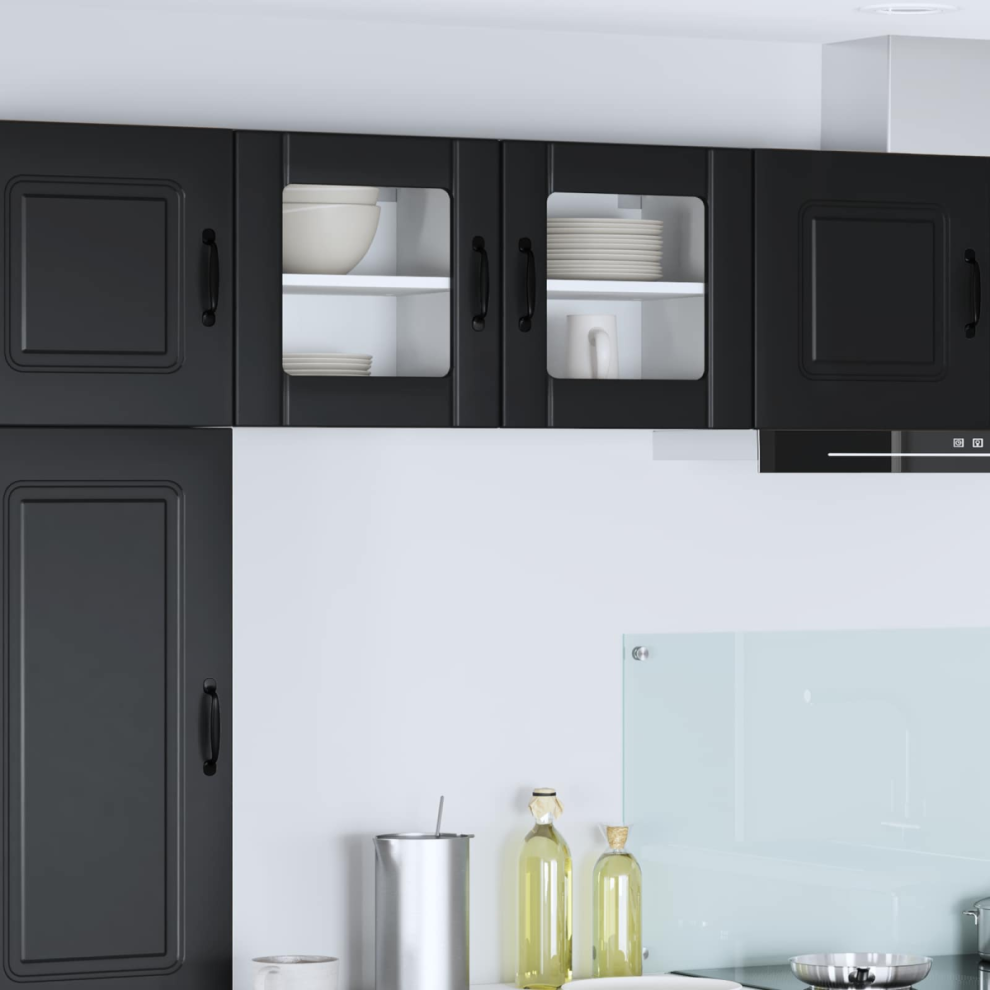 Vidaxl Dishwasher Panel Lucca Black 40 X 31 X 40 Cm Engineered Wood 8721359457070