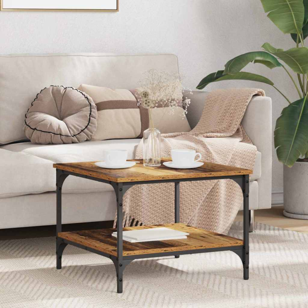 Vidaxl Coffee Table Old Wood 55 X 55 X 40 Cm Engineered Wood