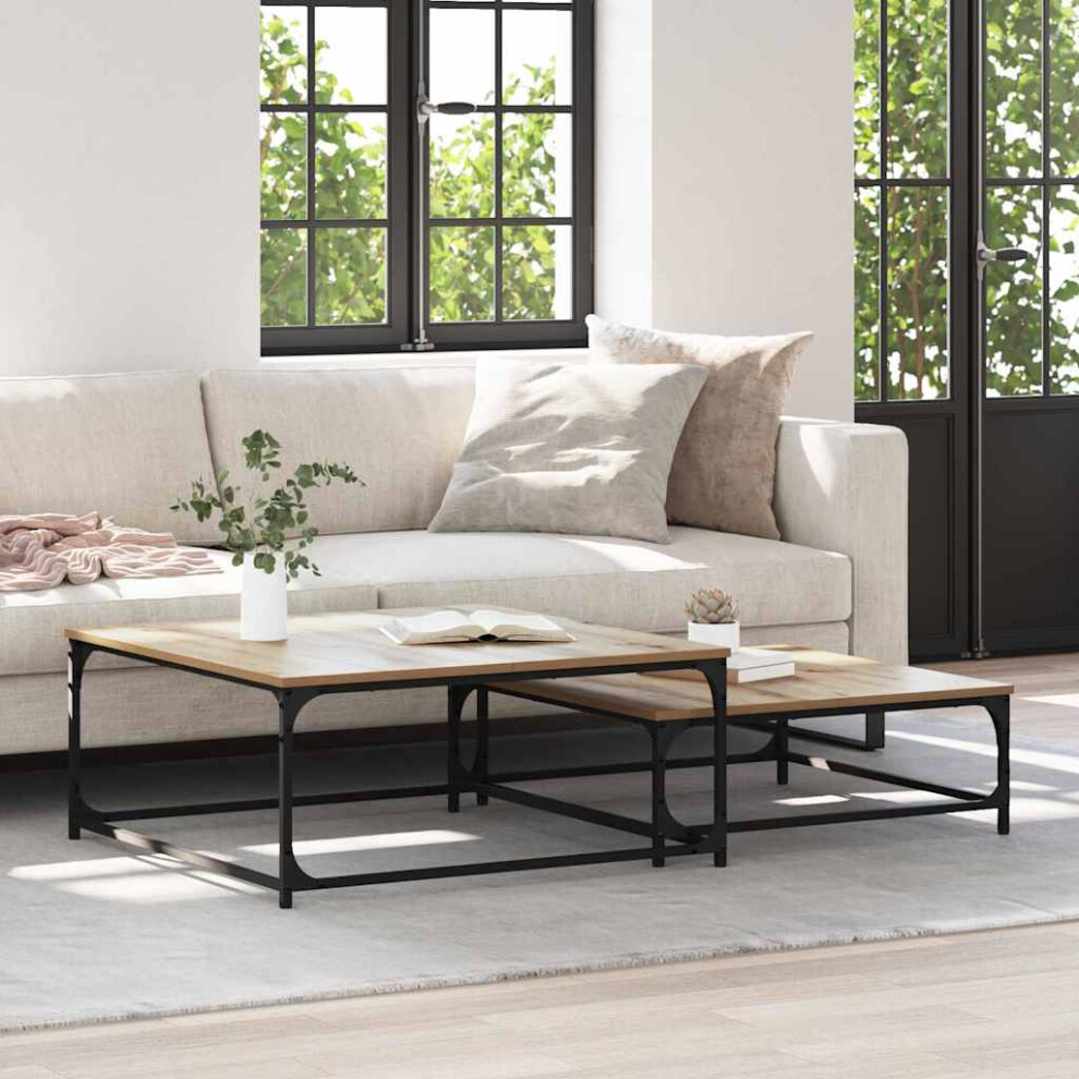 Vidaxl Coffee Table 2 Pcs Artisan Oak Engineered Wood