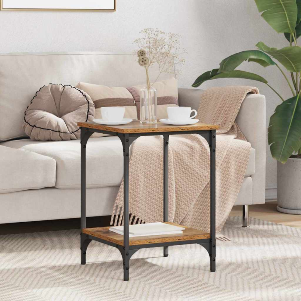 Vidaxl Coffee Table Old Wood 40 X 40 X 55 Cm Engineered Wood