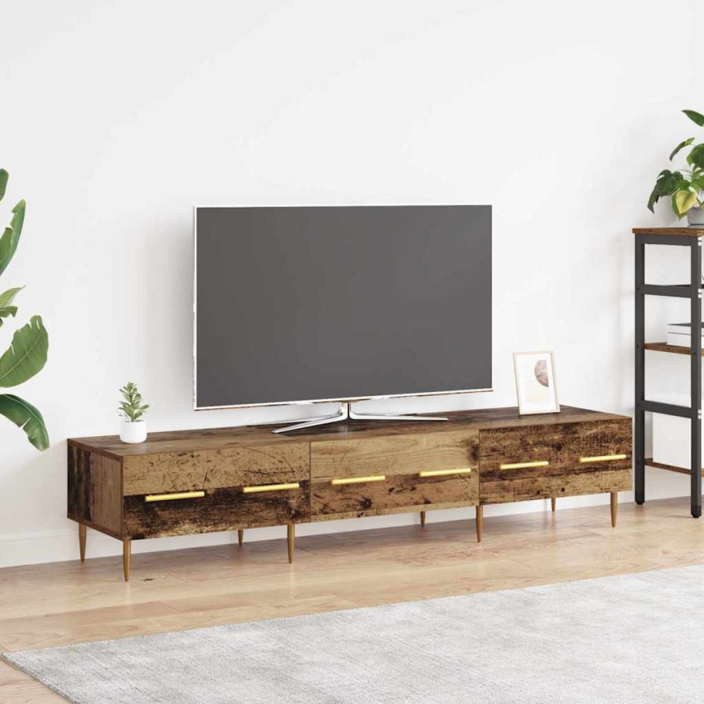 Vidaxl Tv Cabinet 150 X 36 X 30 Cm Old Wood Engineered Wood, Brown - Image 2