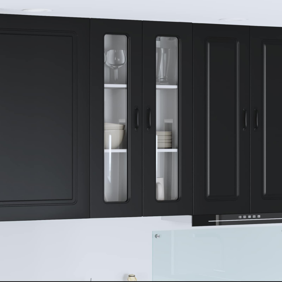 Vidaxl Dishwasher Panel Kalmar Black 60 X 31 X 100 Cm Engineered Wood 8721359456967