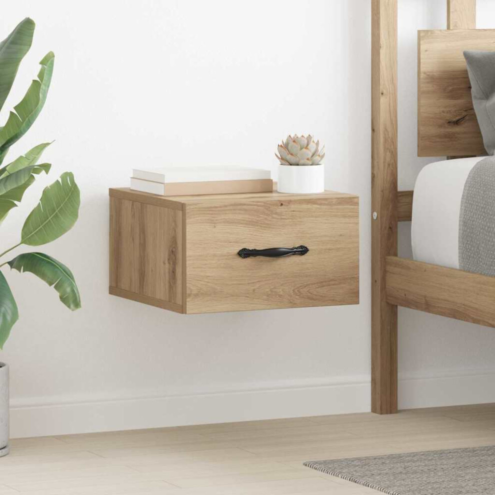 Vidaxl Bedside Cabinet Artisan Oak 35 X 35 X 20 Cm Engineered Wood