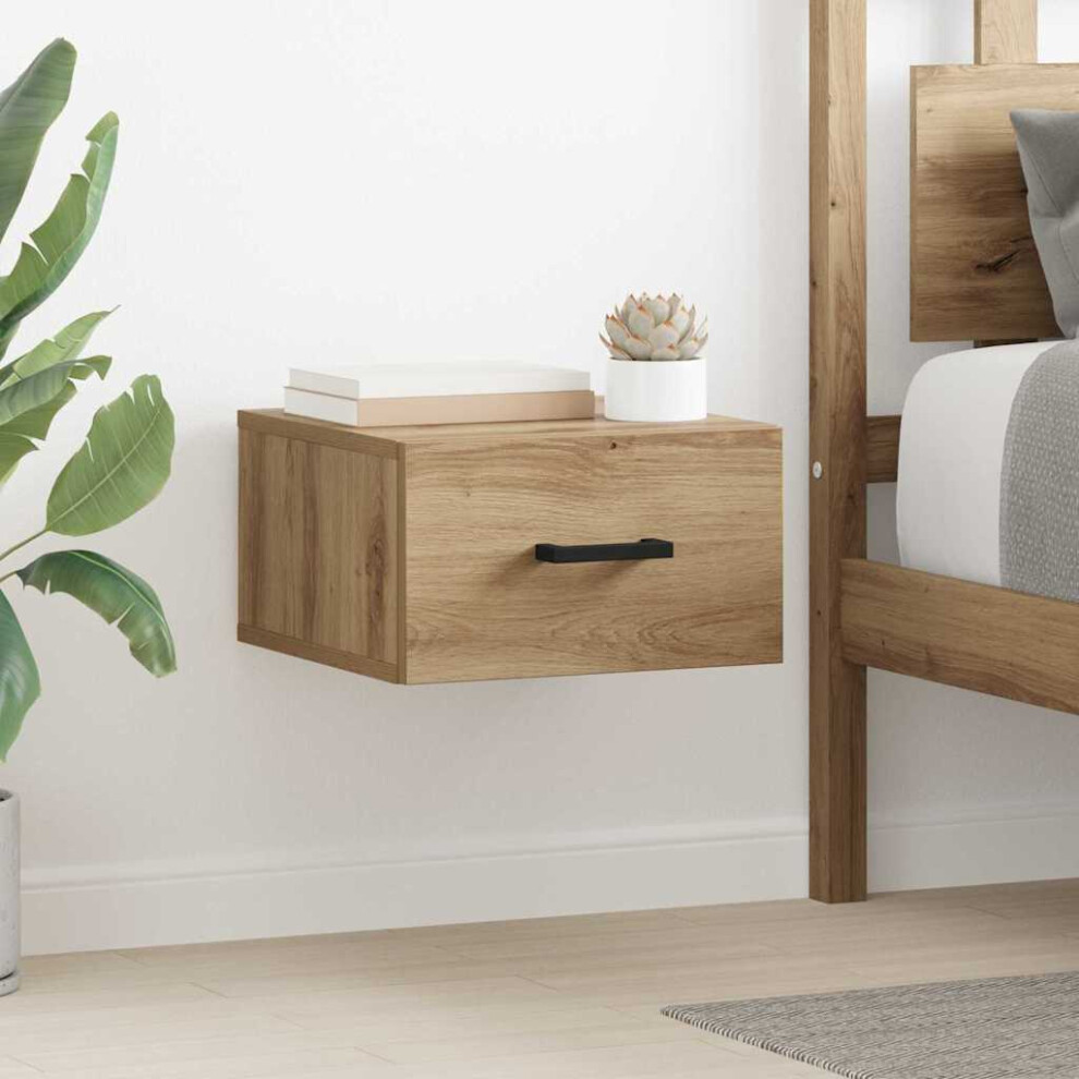 Vidaxl Bedside Cabinet Artisan Oak 35 X 35 X 20 Cm Engineered Wood