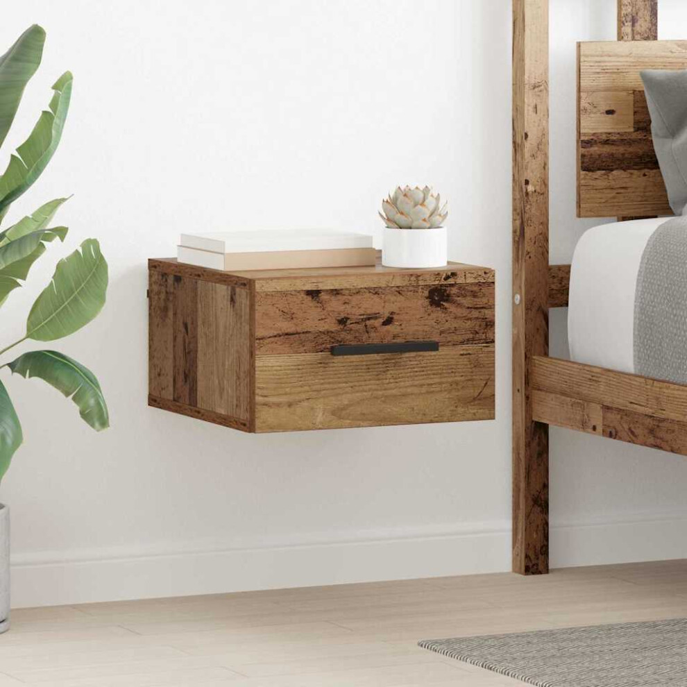 Vidaxl Bedside Cabinet Old Wood 35 X 35 X 20 Cm Engineered Wood