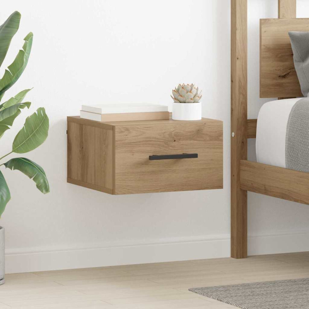 Vidaxl Bedside Cabinet Artisan Oak 35 X 35 X 20 Cm Engineered Wood