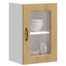 vidaXL Kitchen Wall Cabinet with Glass Door Kalmar Artisan Oak Engineered Wood
