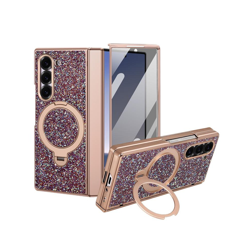 Vietao Diamond Series Privacy Tempered Glass Screen Protector Integrated Magnetic Stand Phone Case Compatible Gift Samsung Galaxy Z Fold7 5G (Color): 5083585347154