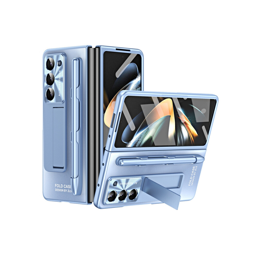 Compatible Gift Samsung Galaxy Z Fold5 5G Premium Series Integrated Ag Frosted Phone Case With Pen Slot (Blue):For Samsung Galaxy Z Fold5 5G Blue 3225532135892