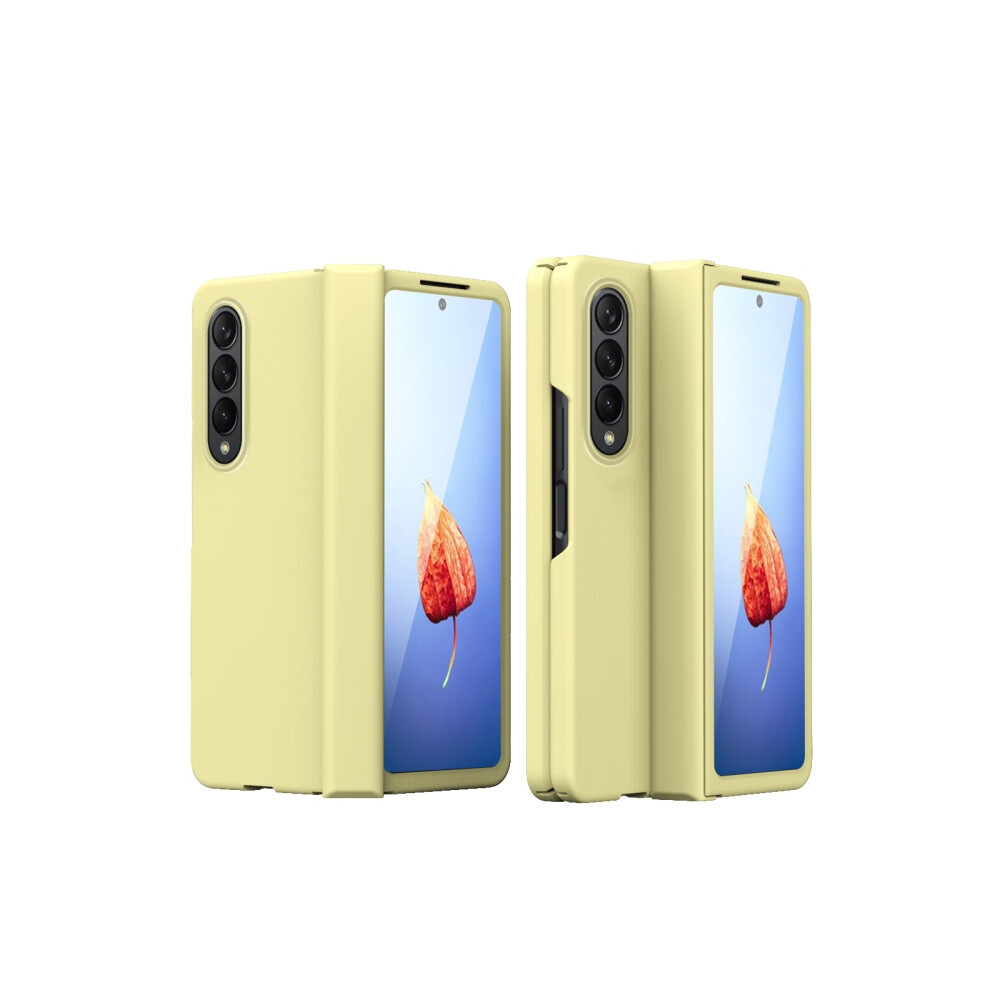 Full-Coverage Hinge Phone Case Compatible Gift Samsung Galaxy Z Fold4 (Yellow): Yellow 3225532135748
