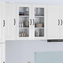 vidaXL Dishwasher Panel Lucca High Gloss White 80 x 31 x 80 cm