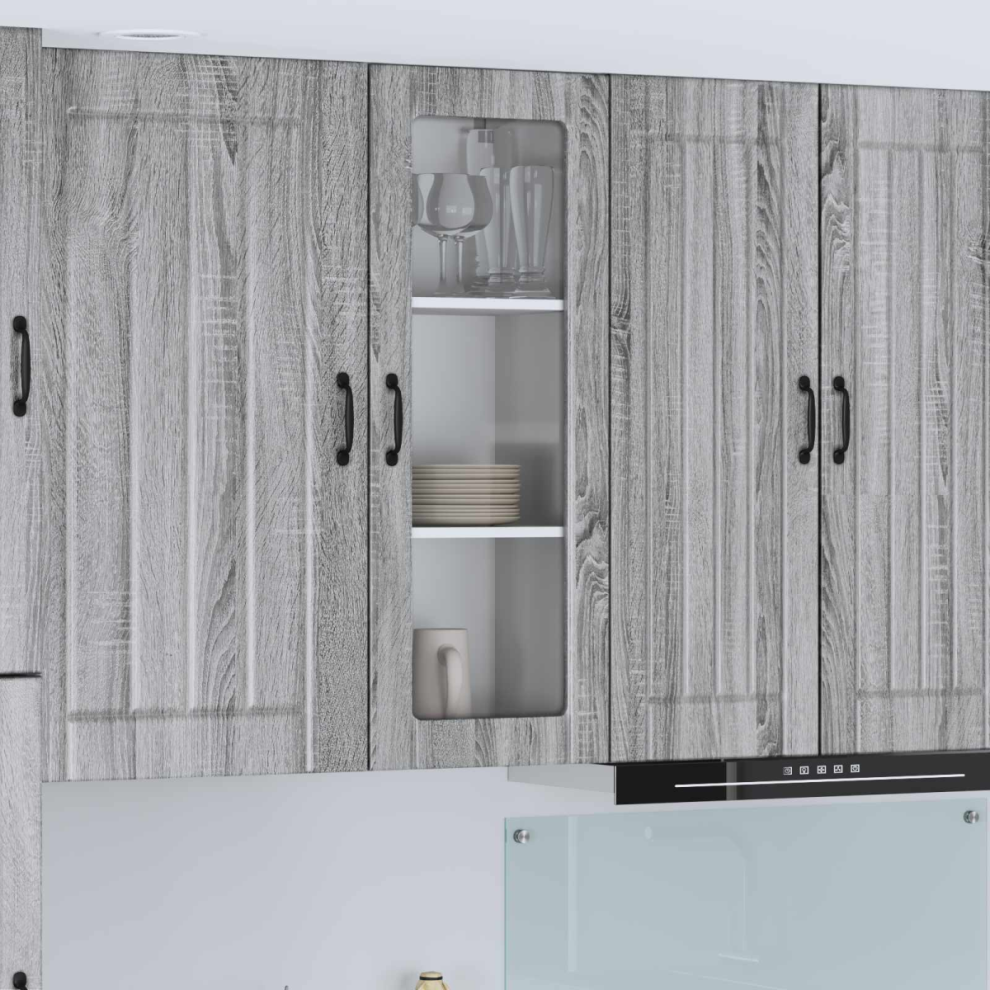 Vidaxl Dishwasher Panel Lucca Grey Sonoma 40 X 31 X 100 Cm