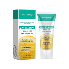 West Month Salicylic Acid Acne-Clearing Facial Cleanser Moisturizing, Oil-Control, Cleanses And Soothes Skin Without Tightness