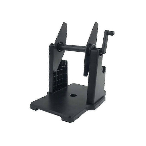 Universal label rewinder compatible with barcode printer - Hand crank paper holder stent 1