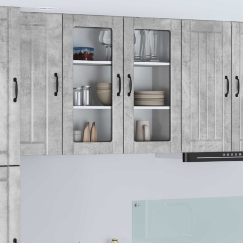 VidaXL vidaXL Dishwasher Panel Lucca Concrete Grey 80 x 31 x 80 cm