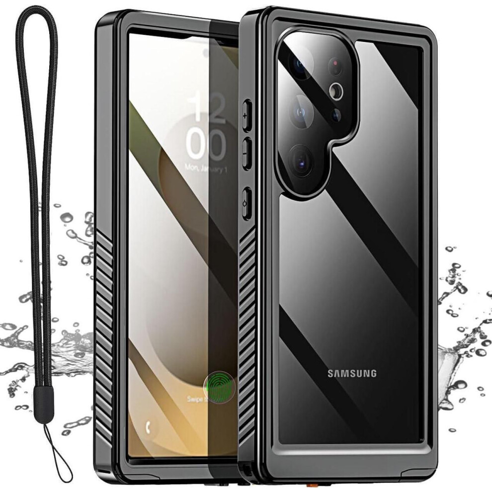 For Samsung Galaxy S25 Ultra Case Waterproof, Clear Water Proof Shockproof Snowproof Dustproof Full Body Rugged Transparent Underwater Phone Case For 609808357172