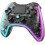 Clear Wireless Controller with 8 Color Adjustable LED Lighting Compatible with PS4 Pro/PS4 Slim/PS4 Controller, with Headphone Jack for PS4 Dualshock 1