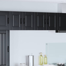 vidaXL Dishwasher Panel 2 pcs Black 60 x 31 x 40 cm Engineered Wood