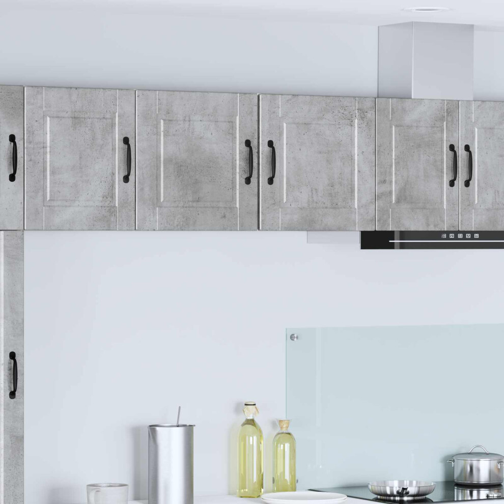 Vidaxl Dishwasher Panel With Shelf 2 Pcs Concrete 40 X 31 X 40 Cm Grey