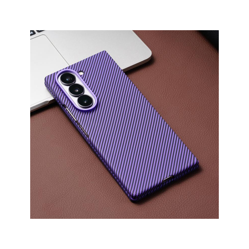 Carbon Fiber Textured Magsafe Case Compatible Gift Samsung Galaxy Z Fold5 5G (Purple):For Samsung Galaxy Z Fold5 5G Purple 8323175320097