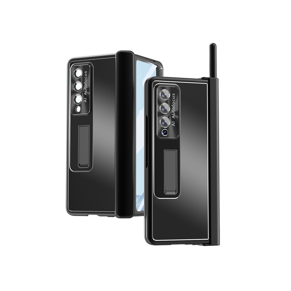 Aluminum Alloy Dual-Hinge Integrated Shockproof Phone Case Compatible Gift Samsung Galaxy Z Fold3 5G (Black):For Samsung Galaxy Z Fold3 5G Black 4906754170173