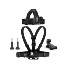 Head Mount Strap Chest Mount Harness Chesty Kit For GoPro Hero 12, 11, 10, 9, 8, 7, 6, 5, 4, Session, 3+, 3, 2, 1, Hero (2018), Fusion, Max, DJI Osmo