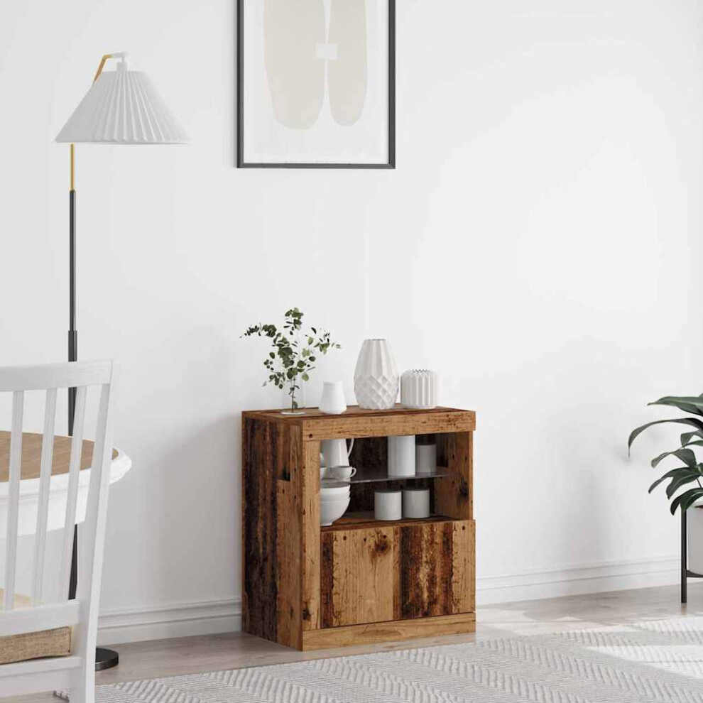 Vidaxl Led Sideboard 60.5 X 37 X 67 Cm Engineered Wood Brown