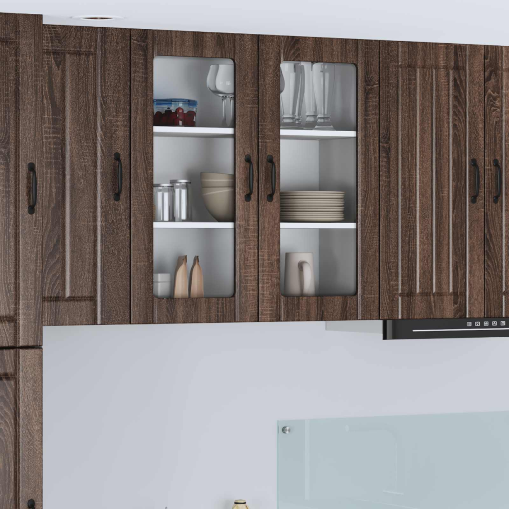 Vidaxl Dishwasher Panel Lucca Brown Oak 80 X 31 X 80 Cm