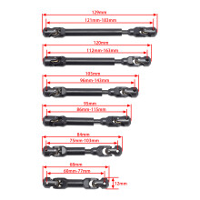 (96-143MM) Universal Metal Drive Shaft Axle For 1:10 Axial SCX10 90046 TRX-4 RC Crawler Car